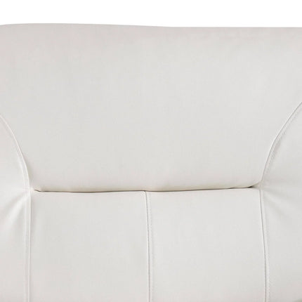 Elegant Compact Sofa for Small Spaces - Beautiful Seams, Long - Lasting Quality in White Faux Leather