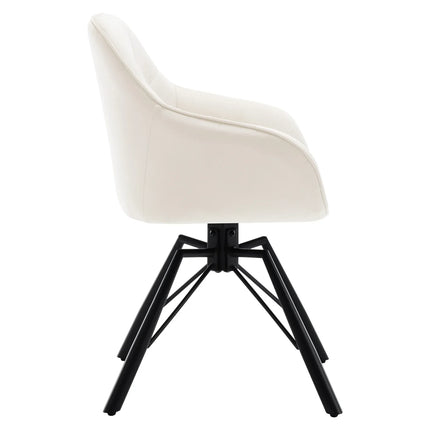 VelvetWhirl Comfort Dining Duo – 2PCS Swivel Upholstered Armchair Set for Kitchen & Living Harmony