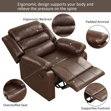 🚀 The Ultimate PU Leather Manual Recliner: Your Luxury Command Center.
