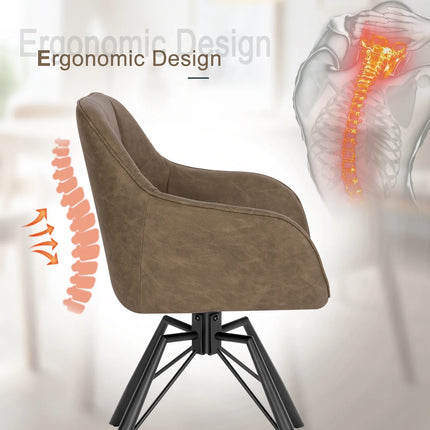 VelvetWhirl Comfort Dining Duo – 2PCS Swivel Upholstered Armchair Set for Kitchen & Living Harmony