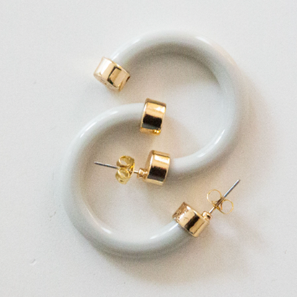 Mini Hoops - Bone White