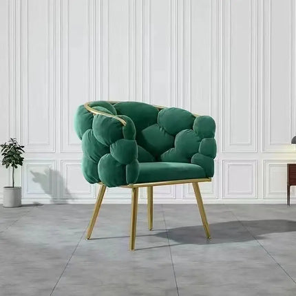 Cielé Velvet Accent Lounge Chair – Modern Gold-Legged Armchair by The House of Bonney