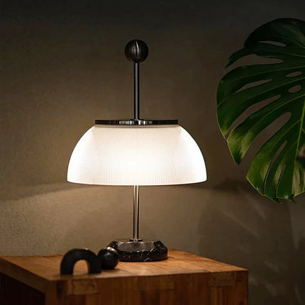 The Calvert Light – Postmodern Industrial Glass Table Lamp for Bedroom & Study