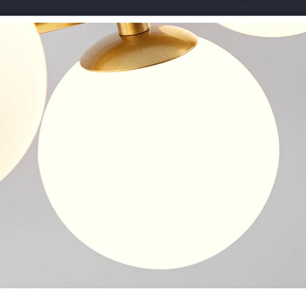 Modern Glass Ball Ceiling Chandelier | Elegant Golden Black Pendant Light For Dining Room, Kitchen Island & Living Spaces