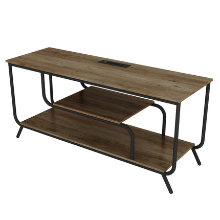 WhisperGlow Luxe TV Stand With Smart Power & Ambient LED Aura – Light Gray Serenity