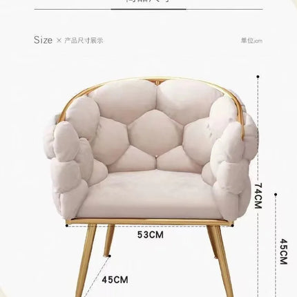 Cielé Velvet Accent Lounge Chair – Modern Gold-Legged Armchair by The House of Bonney