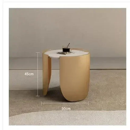 The Margo Eclipse | Sculpted Round Modern Luxe Coffee Table – Minimalist Metal Patio Accent for Indoor & Outdoor Living