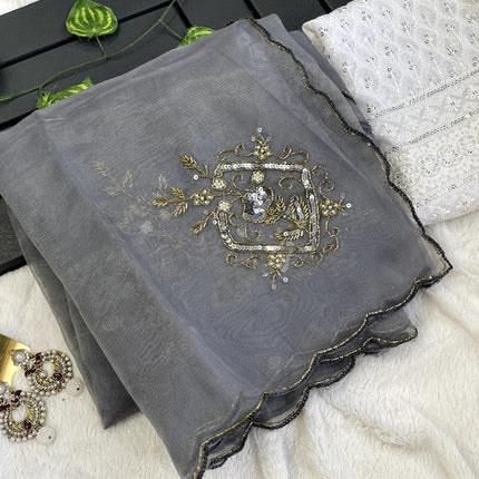 Beautiful Banarasi Designer Chiffon Saree