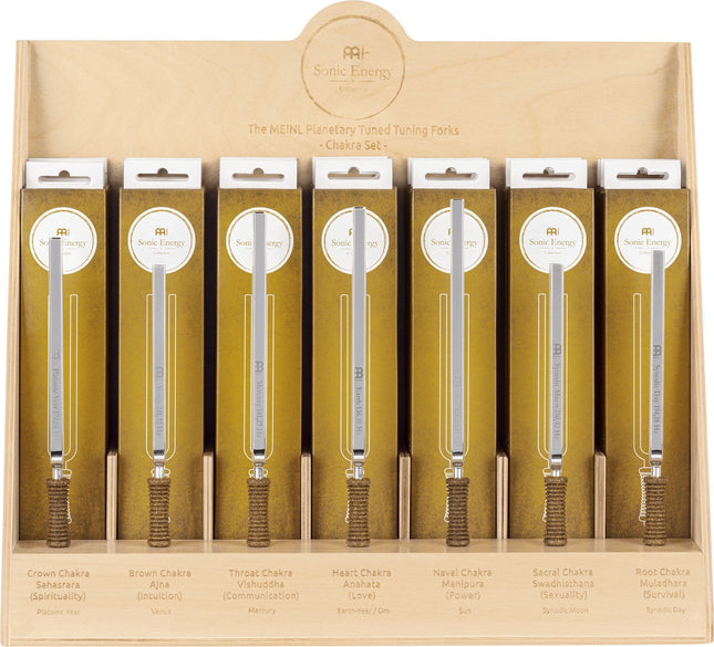 21-Piece Planetary Tuned Tuning Fork Chakra Display Set