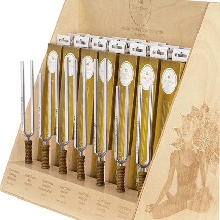 21-Piece Planetary Tuned Tuning Fork Chakra Display Set