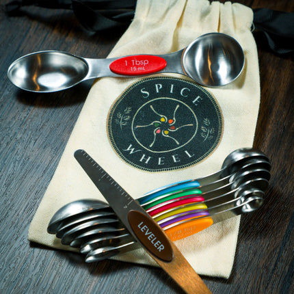 Magnetic Spoons with leveler and Canvas Gift Bag