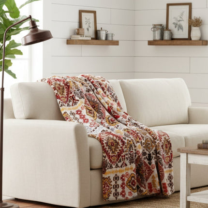 DaDa Bedding Southwestern Havana Geometric Soft Plush Fleece Flannel Throw Blanket (XY1012)