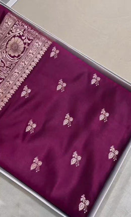Antique Gold Banarasi Mashru Silk Saree with Zari Work