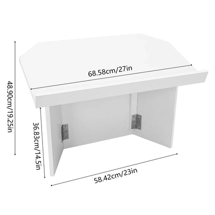 The House Of Bonney Foldable Tabletop Podium – Portable White Lectern Desk For Teachers, Churches & Home Presentations