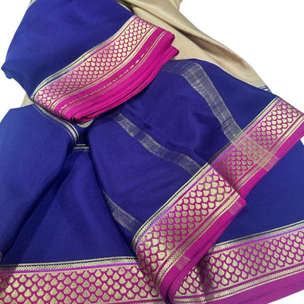 120gm Pure Mysore Silk Saree With Bentex Border
