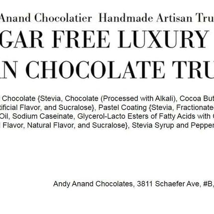 Andy Anand Sugar Free Belgian Chocolate Truffles – 16 Pc Luxury Assorted Flavors, 60% Cocoa Butter