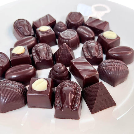 Andy Anand 24 pcs Sugar Free Vegan Dark Chocolate Truffles – 60% Chocolate (Cocoa Butter), Dairy Free, Soy Free, Sesame Free, Gift Boxed