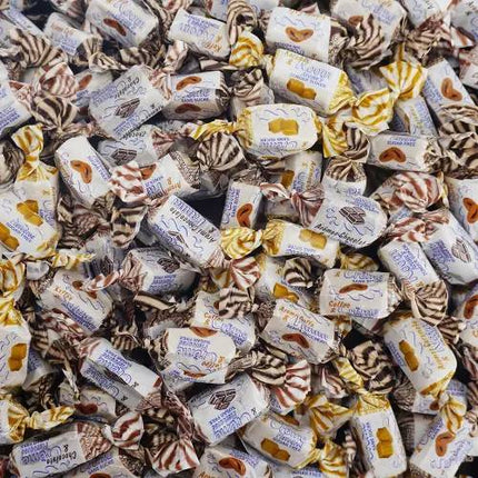 Andy Anand Chocolatier Sugar Free Creamy Taffy Toffee - Trio of Caramel, Chocolate & Coffee - Made in Europe Gluten Free Assorted Flavor Individually Wrapped Candy With No preservatives (33pcs, 7 Oz)