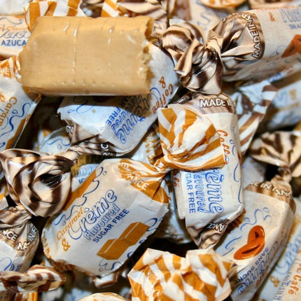 Andy Anand Chocolatier Sugar Free Creamy Taffy Toffee - Trio of Caramel, Chocolate & Coffee - Made in Europe Gluten Free Assorted Flavor Individually Wrapped Candy With No preservatives (33pcs, 7 Oz)