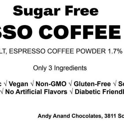 Sugar Free Coffee Candy at Andy Anand Chocolatier - Made in Europe Gluten Free & Diabetic Friendly Coffee Candy, With Real Unique Flavor Hard Candy Individually Wrapped (60 Pcs, 7 Oz)