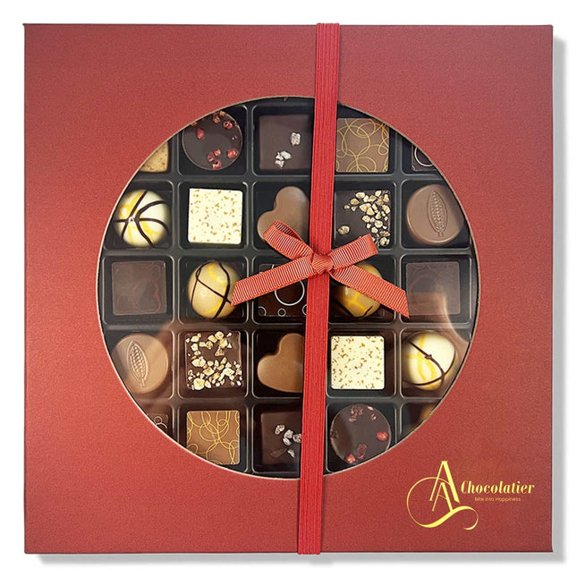 Andy Anand Belgian Chocolate Truffles Gift Box – Gourmet Bonbon Ganache Assortment (25 Pcs, 7.8 oz) Made with 60% Chocolate (Cocoa Butter)