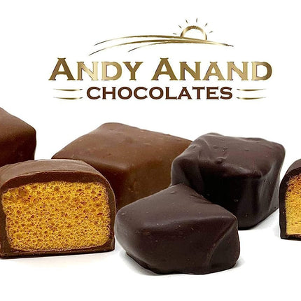 Andy Anand Belgian Honeycomb Milk & Dark Chocolate – 1 lb Handmade Sponge Crunch Delight, Crafted with 60% Chocolate (Cocoa Butter), Perfect Gift Box for Any Occasion