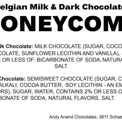Andy Anand Belgian Honeycomb Milk & Dark Chocolate – 1 lb Handmade Sponge Crunch Delight, Crafted with 60% Chocolate (Cocoa Butter), Perfect Gift Box for Any Occasion