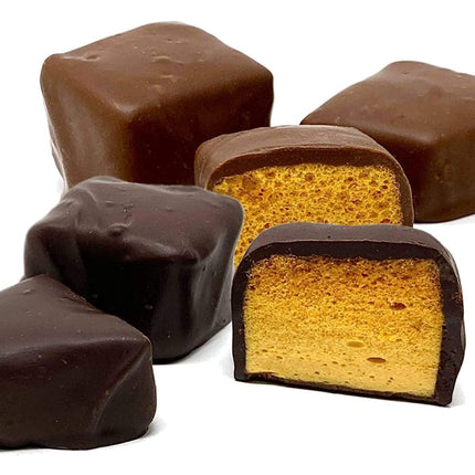 Andy Anand Belgian Honeycomb Milk & Dark Chocolate – 1 lb Handmade Sponge Crunch Delight, Crafted with 60% Chocolate (Cocoa Butter), Perfect Gift Box for Any Occasion
