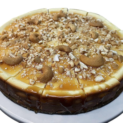 Andy Anand Caramel Cashew Cheesecake 9" - No Bake Required - Indulge in Delicious Cheesecakes - Order Now! (2.6 lbs)