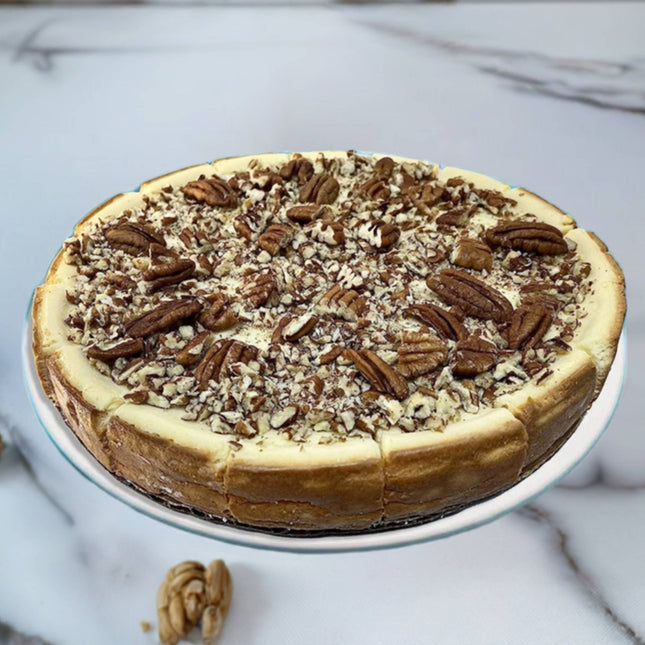 Andy Anand Caramel Walnut Cheesecake 9" - Made Fresh in Traditional Way, Cheesecake Near Me Delivery with Real Home Made Taste (2.6 lbs)