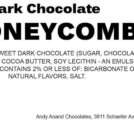 Andy Anand Honeycomb Vegan Dark Chocolate 1 lb – 60% Chocolate, Tempting Chocolates for Every Palate, Gift Box for Special Treats