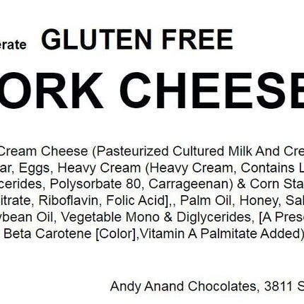 Andy Anand Delicious Gluten Free Cheesecake  9" - A Delicious Newyork Cheese Cake Desserts with Fresh Cream (2 lbs)