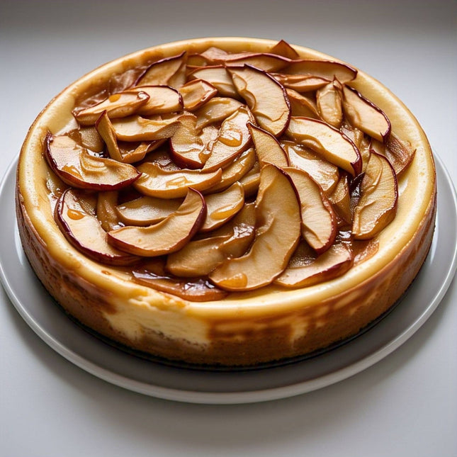 Andy Anand Apple Cheesecake 9" - Made in Traditional Way - Freshly Baked With Love Homemade Style, Cheesecake Near Me Bakery (2.6 lbs)