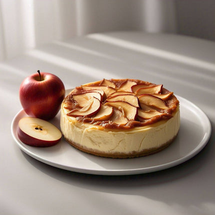 Andy Anand Apple Cheesecake 9" - Made in Traditional Way - Freshly Baked With Love Homemade Style, Cheesecake Near Me Bakery (2.6 lbs)