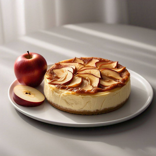 Andy Anand Apple Cheesecake 9" - Made in Traditional Way - Freshly Baked With Love Homemade Style, Cheesecake Near Me Bakery (2.6 lbs)