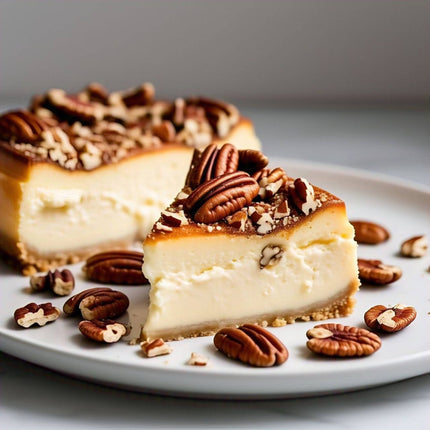Andy Anand Gluten Free Caramel Pecan Cheesecake 9" - Experience the Richness Gluten Free Cheesecake Near Me Desserts (2.8 lbs)