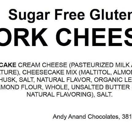 Andy Anand Delicious Sugar Free & Gluten-Free New York Cheesecake 9" - Rich Creamy Best Gourmet New York Cheese cake Near Me For Celebrations & Dessert Lovers (2 lbs)