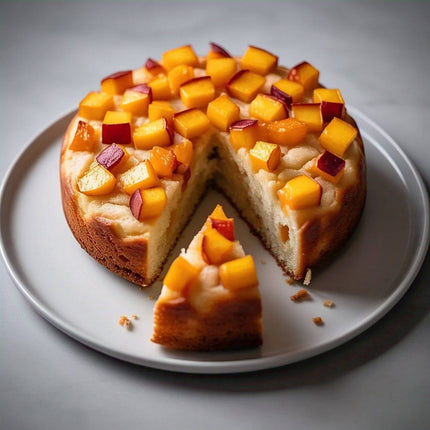 Andy Anand Delicious Sugar Free Peach Cake 9" - Divine Cake Delightful Taste From Sugar Free Bakery Dessert For Diabetic Lovers (2 lbs)