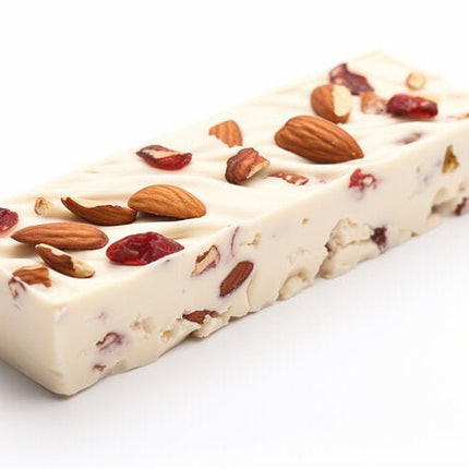Andy Anand Deliciously Divine Red Fruit Almond Nougat - Brittle Nougat Turron with Wildflower Honey - European Turron Candy - A Traditional Spanish Treat & Sweet Delights – 7 Oz