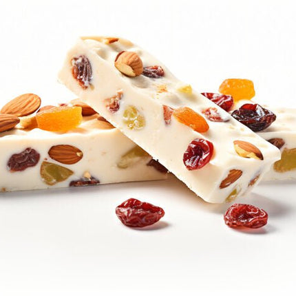 Andy Anand Deliciously Divine Red Fruit Almond Nougat - Brittle Nougat Turron with Wildflower Honey - European Turron Candy - A Traditional Spanish Treat & Sweet Delights – 7 Oz