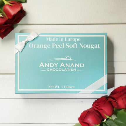 Andy Anand Deliciously Divine Orange Peel Soft Turron Nougats with Wildflower Honey - Turron Nougat Candy - A Traditional Spanish Treat - Indulgence in Every Bite 7 Oz