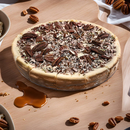 Andy Anand Sugar-Free Caramel Pecan Cheesecake, 9" & 2.8 lbs, No Added Sugar, A Timeless Dessert, Best Cheese Cake Near Me For Celebrations & Dessert Lovers