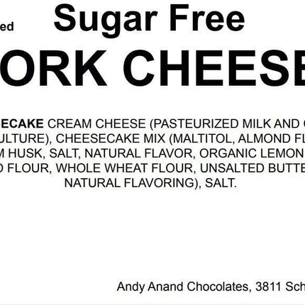 Andy Anand's Sugar Free New York Cheesecake 9" | Diabetic-Friendly, No Chemicals, Best Cheese Cake Near Me For Celebrations & Dessert Lovers (2 lbs)
