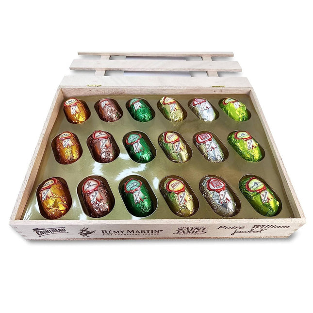 Andy Anand Gourmet Chocolate Liquor Bottles – European Dark Chocolate, Non-Alcoholic Liquor-Filled Assortment, 60% Cocoa Butter, Gift Box