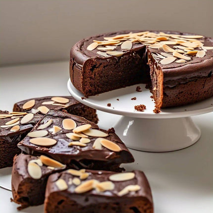 Andy Anand Exquisite 9" Chocolate Almond Cake: Freshly Crafted in Traditional Style - Amazing Decadent Cakes From Bakery (2.5 lbs)