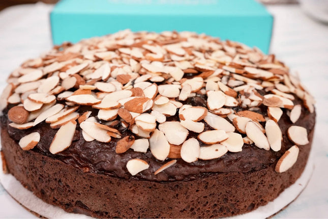 Andy Anand Sugar Free Chocolate Almond Cake Sweetened with Stevia, Guilt Free Sweetness In No Sugar Added Cakes From Bakery (2.5 lbs)