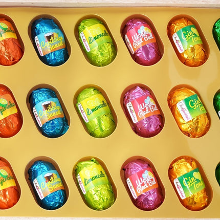 Andy Anand Non Alcoholic Vegan Chocolate – Vegan Dark Chocolates, 18 Pieces, Six Unique Flavors, Crafted with 60% Cocoa Butter