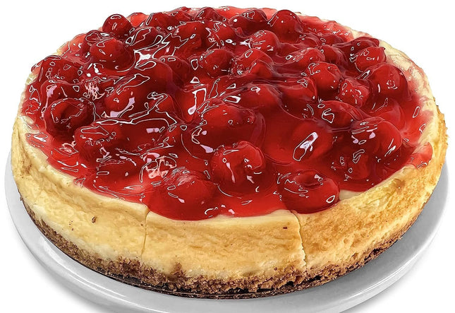 Andy Anand Freshly Baked Traditional Cherry Cheesecake 9" - Masterfully Crafted, Indulge in Delicious Classic Cheesecake - Creamy Delight! (3.4 lbs)