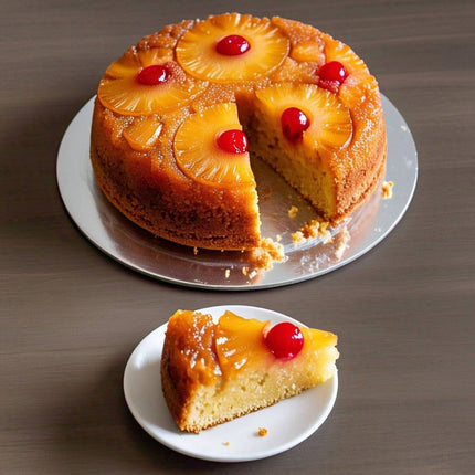 Andy Anand Sugar Free Pineapple Upside Down Cake 9" - Freshly Baked in Homemade Style Cake Recipe (2.6 lbs)