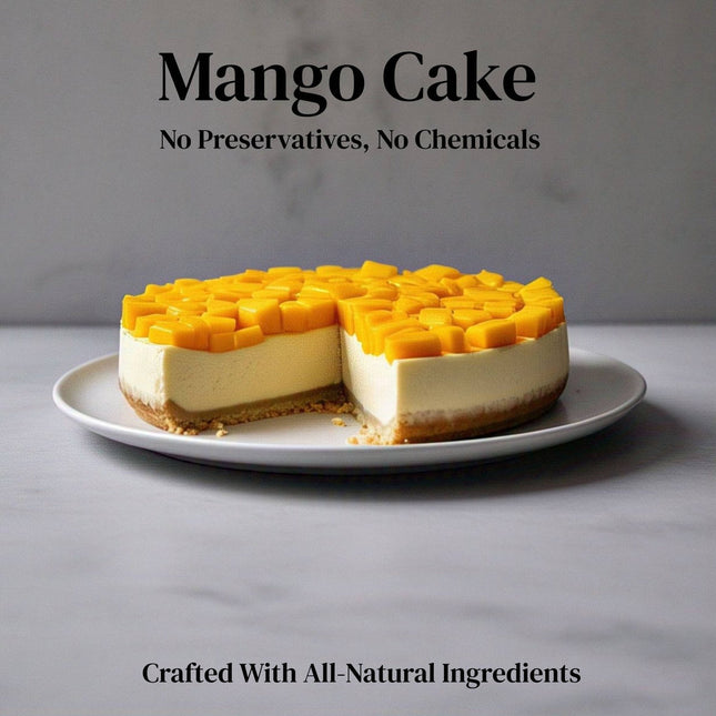 Andy Anand Exquisite 9" Cake: Freshly Crafted in Traditional Style Mango Cake ,Delight in Its Luxuriously Creamy Texture and Intense Flavor